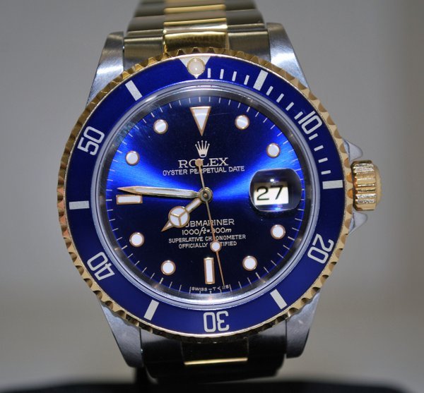 rolex oyster perpetual submariner blue
